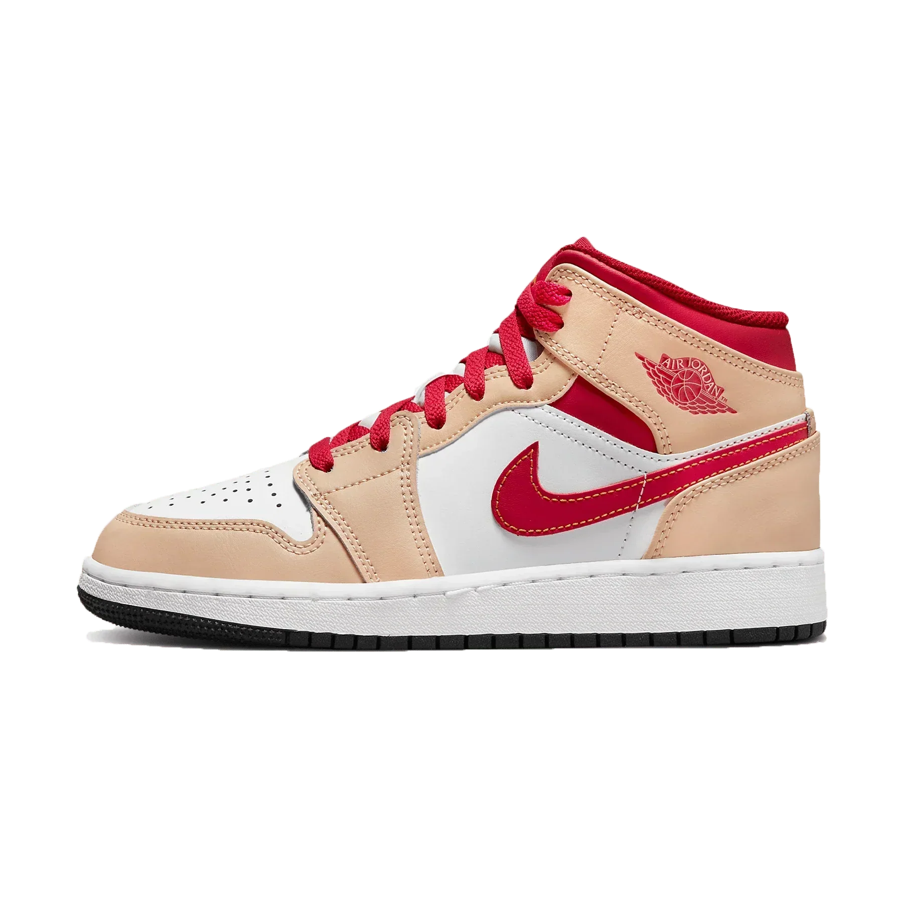 Air Jordan 1 Mid 'Light Curry Cardinal Red'