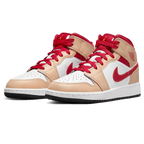 Air Jordan 1 Mid 'Light Curry Cardinal Red'